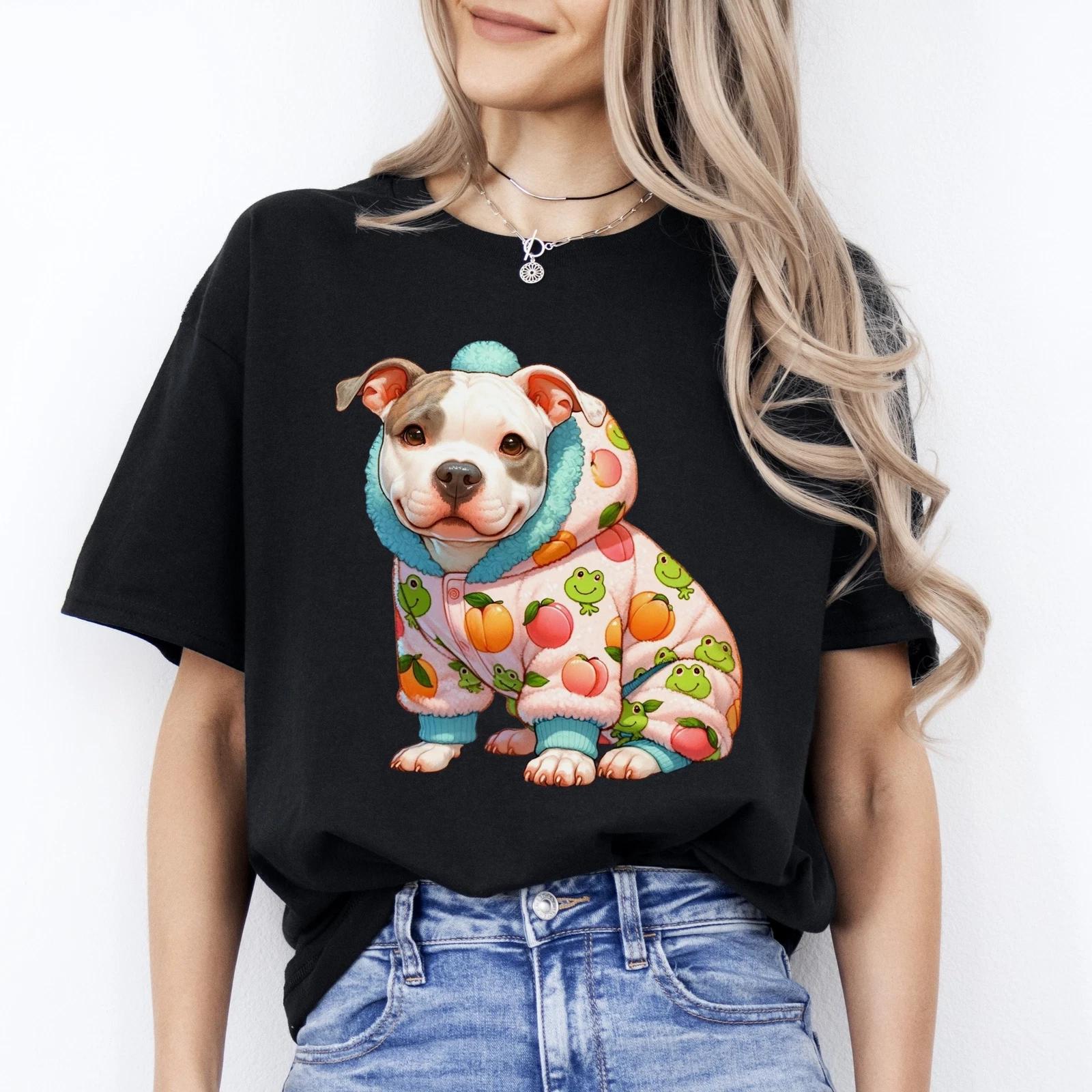 Bull Terrier in pajama T-Shirt gift Happy Bull Terrier mam Unisex tee Black Navy 4XL