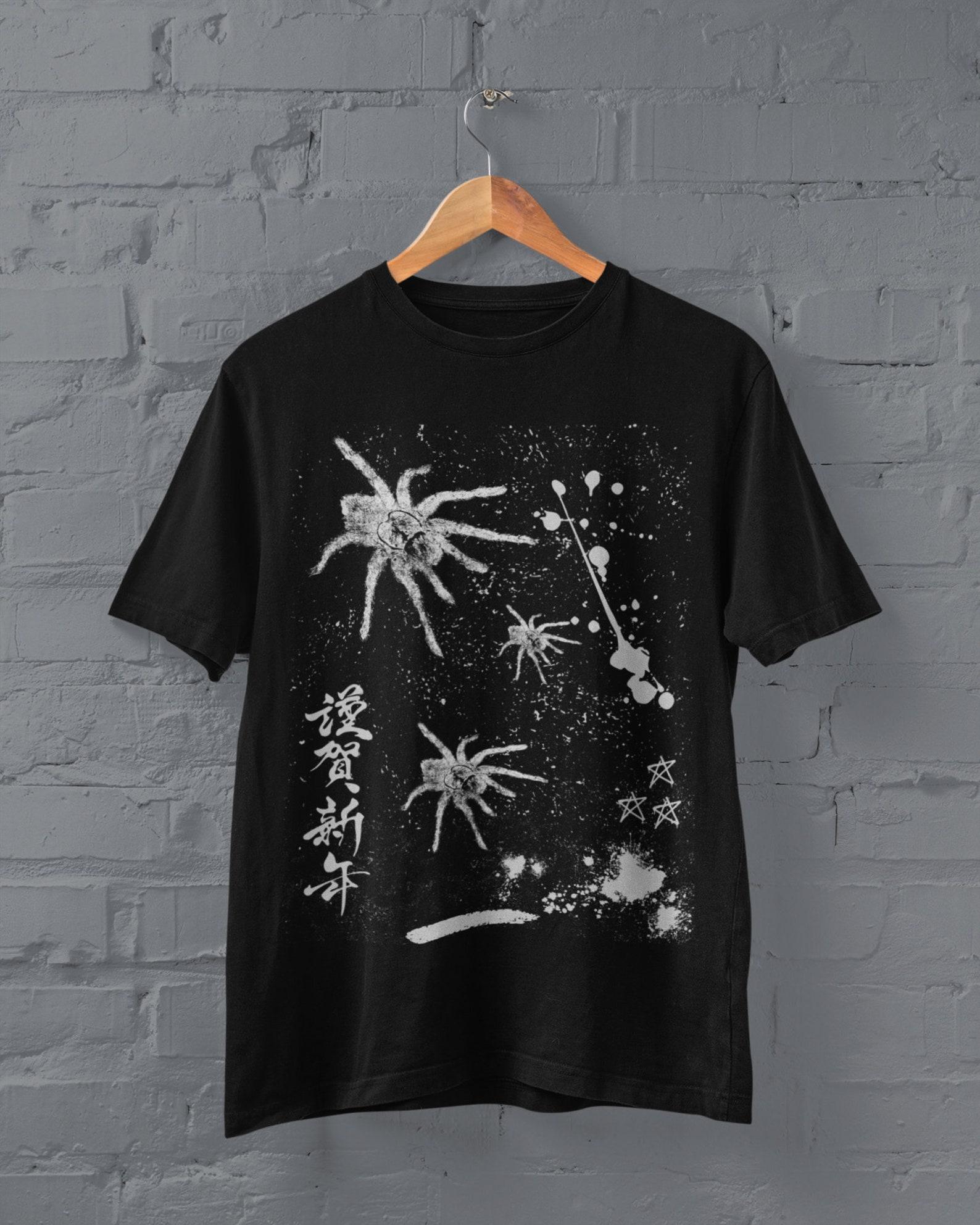 Y2K Spider Shirt, Alt Clothing,Y2k Grunge, Cyberpunk Streetwear, Grunge Clothing, Unisex Shirts, Pastel Goth Clothing, Alternative T Shirts 2XL