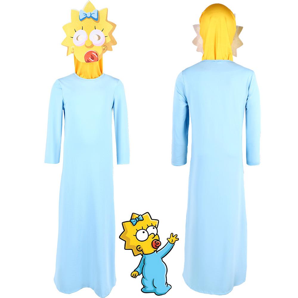 The Simpsons Family Matching Cosplay Outfit Parent-Child Stage Performance Costume