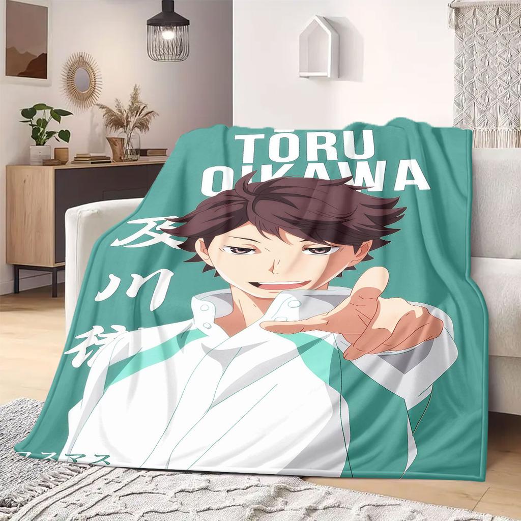 Serve Up Style Haikyu Print Blanket Warm Comfortable Flannel Blanket Suitable for Bedrooms,Sofas,Beds,Chairs,Picnics,Travel