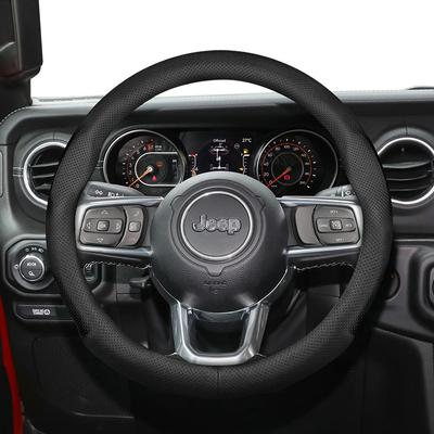 Suitable for Ultra-Thin Breathable Leather Steering Wheel Cover Suitable for Compass Renegade Wrangler Jk Jl Grand Cherokee Wk2 Wj Xj Av