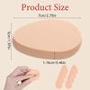 8Pcs Oval Puff Flat Makeup Sponge Cushion Foundation Puff Beige Smooth Makeup Applicator Sponge Wet Dry Primer Compact Cushion for Liquid Foundation