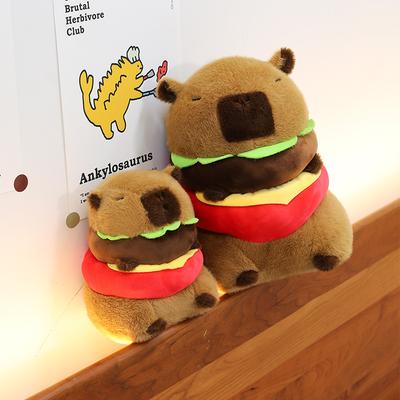 Brinquedo de Pelúcia Capivara Fofa Boneca Capivara Hambúrguer Boneca Menina Boneca Máquina Infantil
