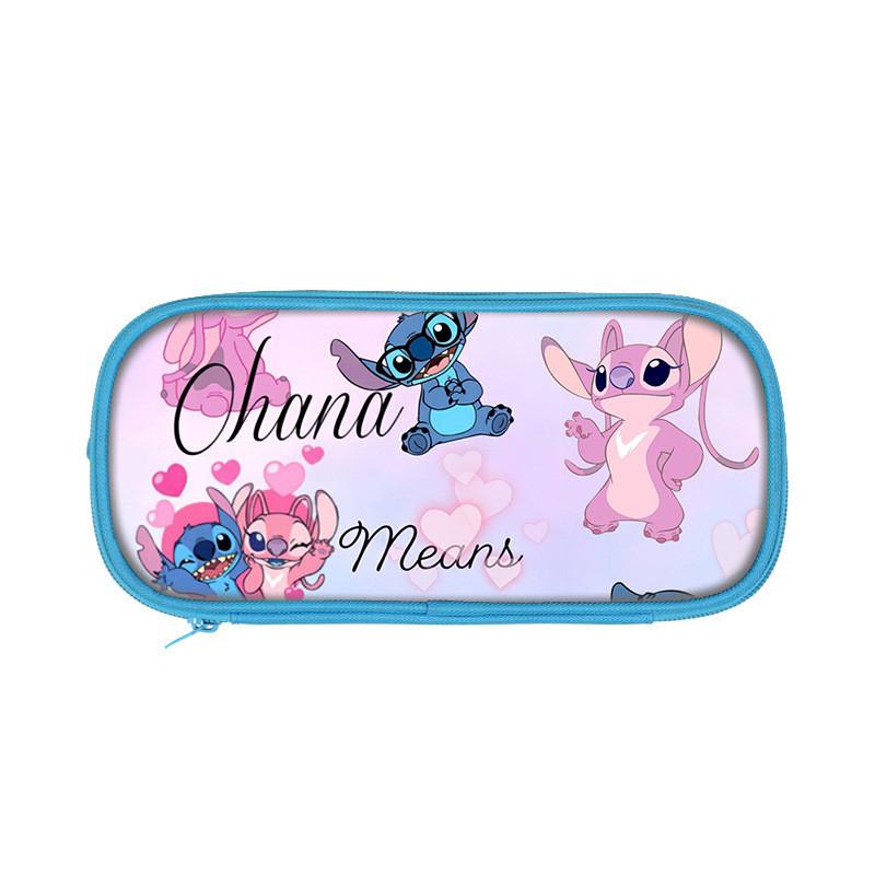 Stitch Childrens Double Layer Pencil Case With Polyester Storage For School Supplies