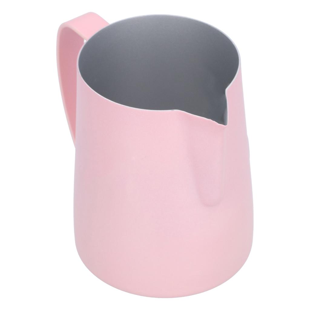 Milk Frothing Cup 304 Stainless Steel Thicken Coffee Latte Pitcher Jug 600ml Pink
