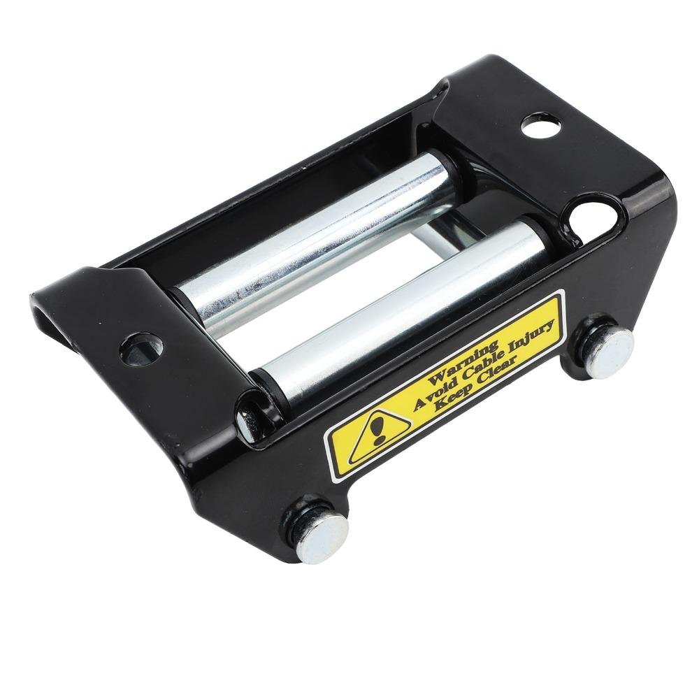 4.96 Inch Bolt Centers Winch Roller Fairlead 4-Way Roller Design Winch Cable Guide For UTV Winch