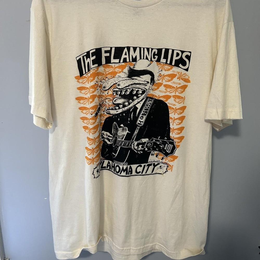 

1995 The Flaming Lips Band Basic Sand Color Unisex Tshirt Reprint KH11968 Unisex T-Shirt XL