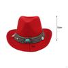 Casual Women Men Fedora Hat Western Cowboy Accessory Jazz Costumes Cowgirl Wide Brim