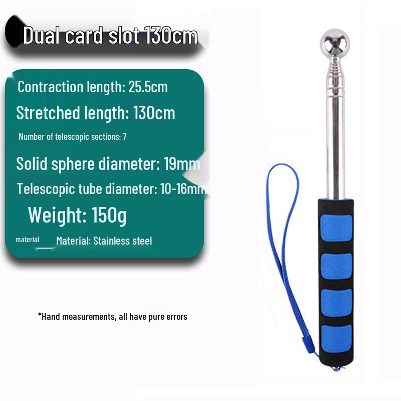 Telescopic Sound Hammer Tile Inspection Tool with Double Slot (98cm/115cm/128cm)