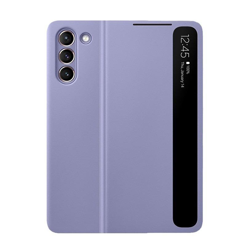 Odpowiedni dla smartfona Samsung S21 Plus Skórzane etui bez klapki z okienkiem do odbierania Etui S21 Ultra Model z chipem