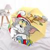 1pc Tom and Jerry Automatic Folding Umbrella - Compact 8-Rib Design, Durable Plastic & Iron1390L