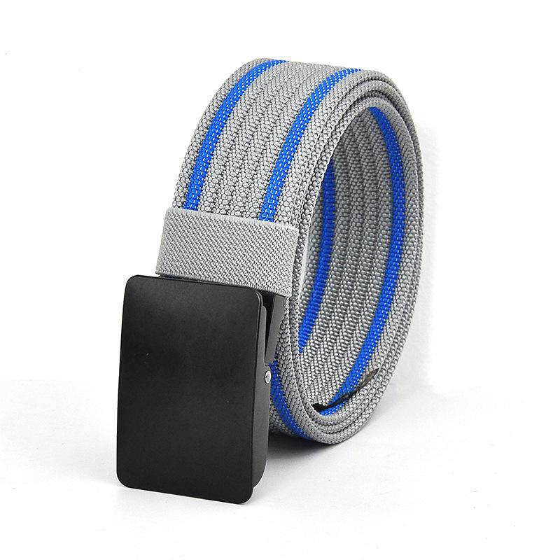 Herren-Gürtel aus nicht porösem Segeltuch mit glatter Schnalle, einfacher Freizeit-Nylon-Flechtgürtel, Modetrend-Hosengürtel