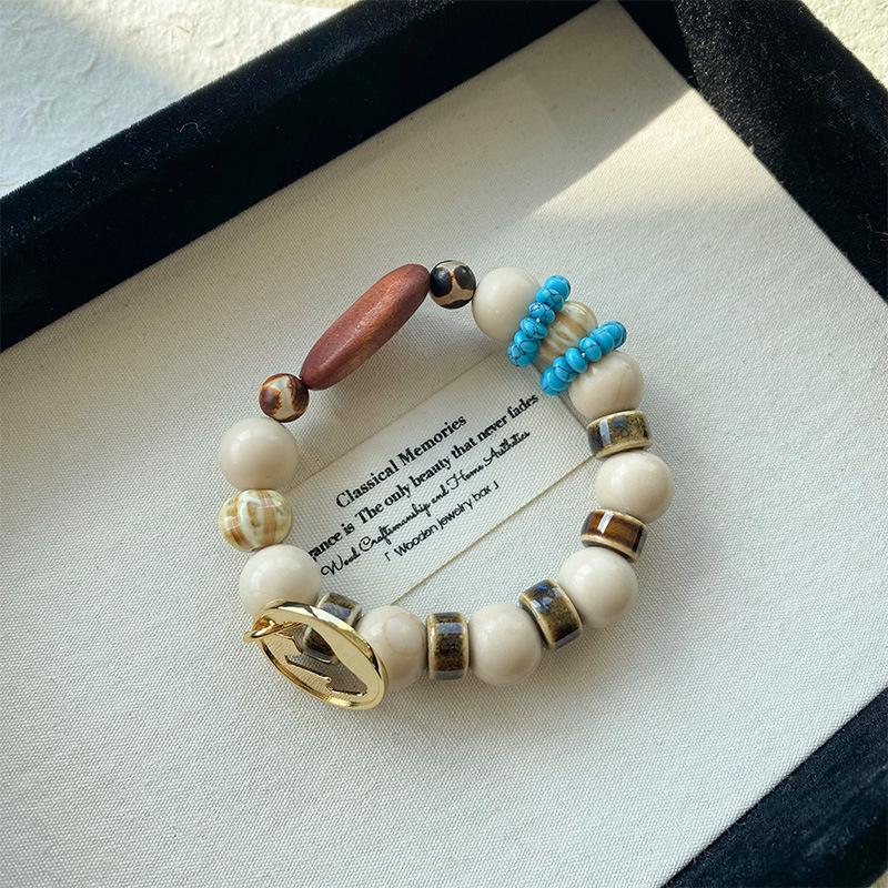 JYL TS Bracelet  Titanium Steel Style Enhances Durability & Confidence Bracelet-45/real about 20cm/ivory fruit средний синий