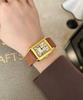 Women Square Rome Dial Watch Retro Quartz Watches Leather Strap Wristwatches