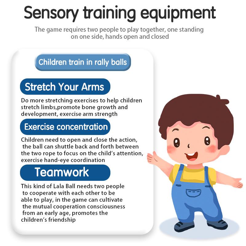 Large Size Children's Sensory Shuttle Pull Ball Toy for Parent-Child Interaction