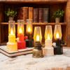 Vintage Battery Operated Electronic Lamp LED Light Clear Flameless Oil Lamp Desktop Candle Holders Christmas Decoration