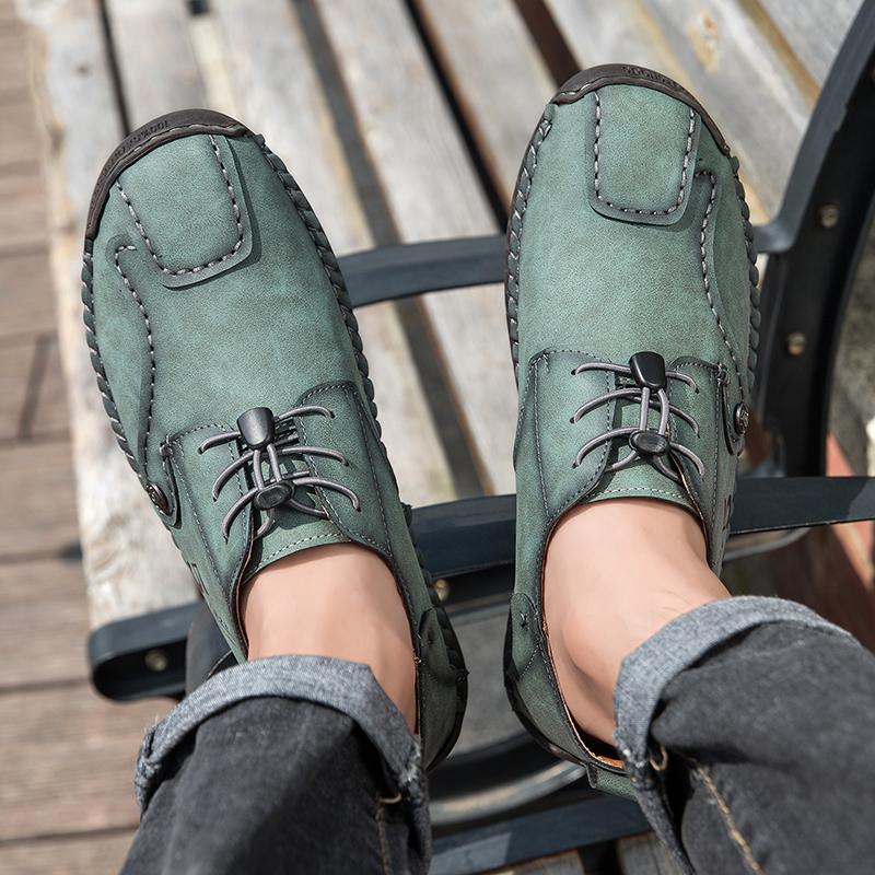 Fashion Men Classic Casual Leather Sneakers Men's Tenis Outdoor Skateboard Footwear Trainers Handmade Summer Leisure Driving Sport Shoes