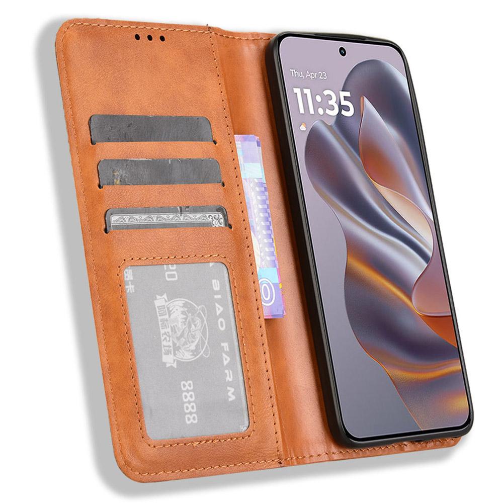 For Motorola Thinkphone 25 5G/Edge 50 Neo 5G/Moto S50 5G Leather Case Wallet Stand Retro Texture Phone Cover