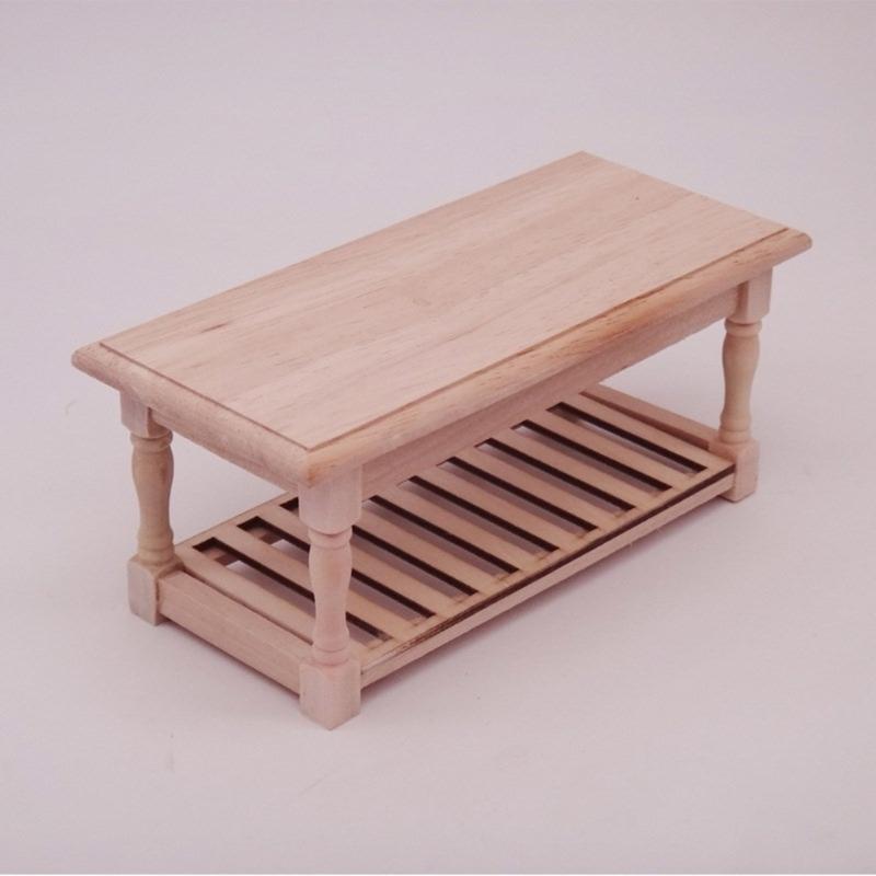 Miniature Sturdy Wood Table for Dollhouses Decoration and Girls' Role Playing Toy In 1 12 Scale Daily Casual Use
