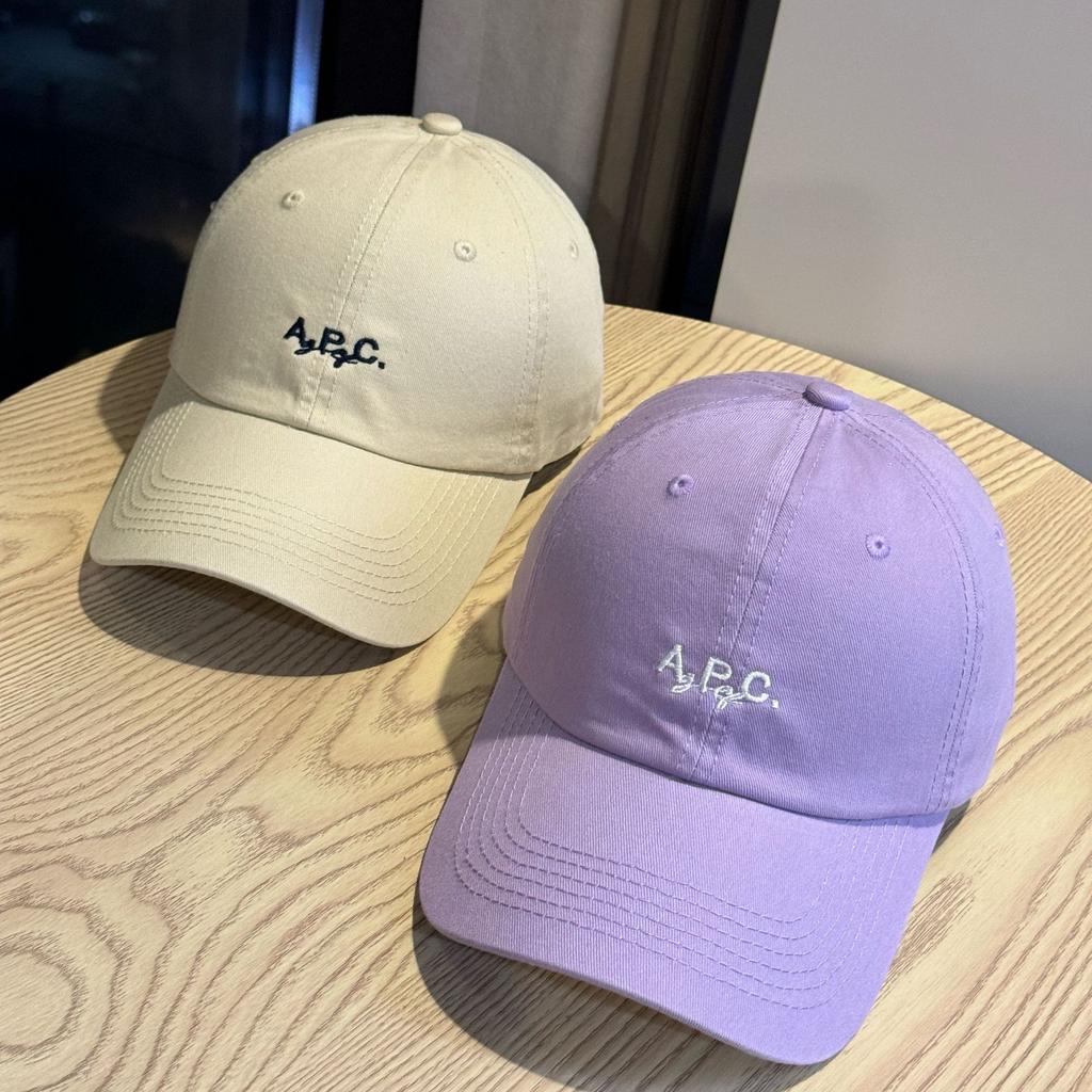 New dopamine bright color soft top baseball cap for men and women simple big head circumference wide brim showing face small sunshade cap