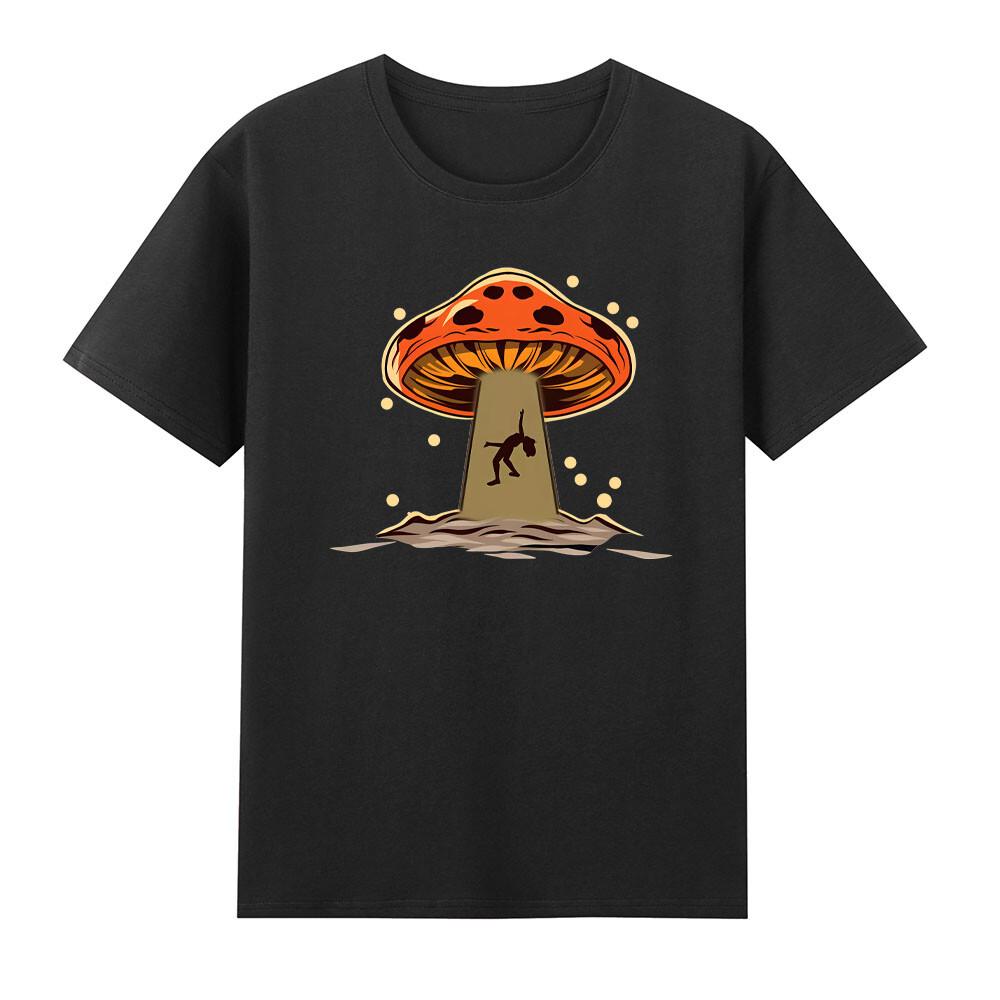 Mushroom Ufo Alien Abduction Funny Scifi Space Tshirt S