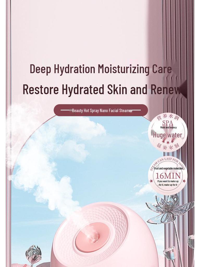 Nano Mist Facial Steamer: Hydrating & Pore-Opening Humidifier for Home