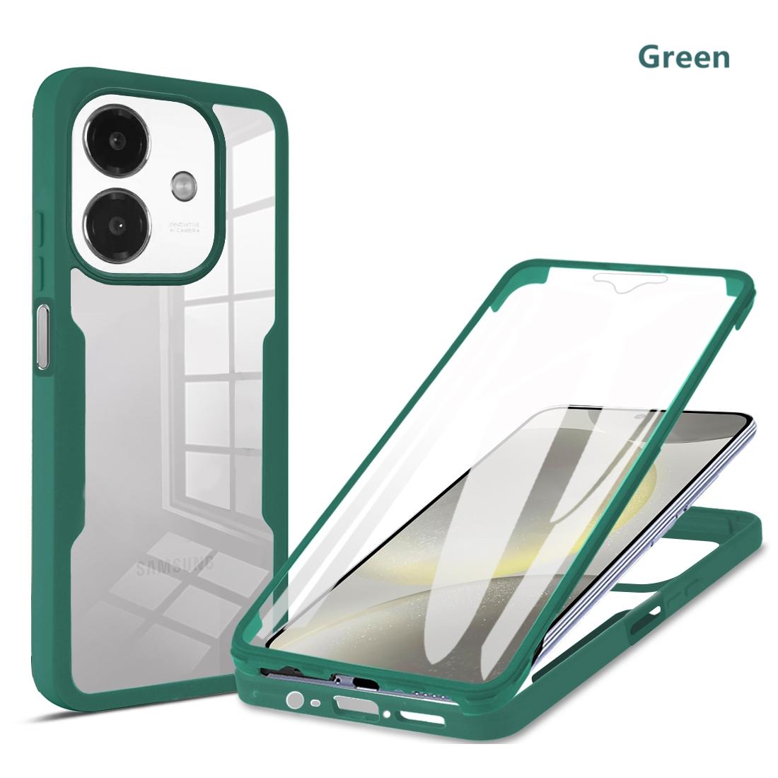 

Ударопрочный чехол для защиты всего корпуса для OPPO A40 4G A40M A60 5G A3 A3x Защитная крышка Прозрачные Fundas Coque Capa OPPO A3 4G зелёный