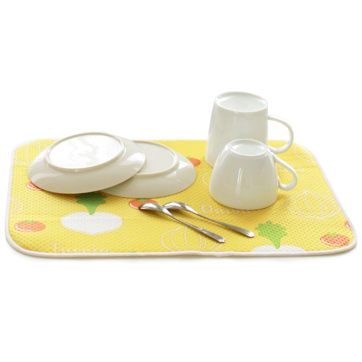 

Oka Absorbent Draining 30cm x Yellow Dish Drying Mat, Approx. 40cm, (Farm) (Drying Mat, Mat)