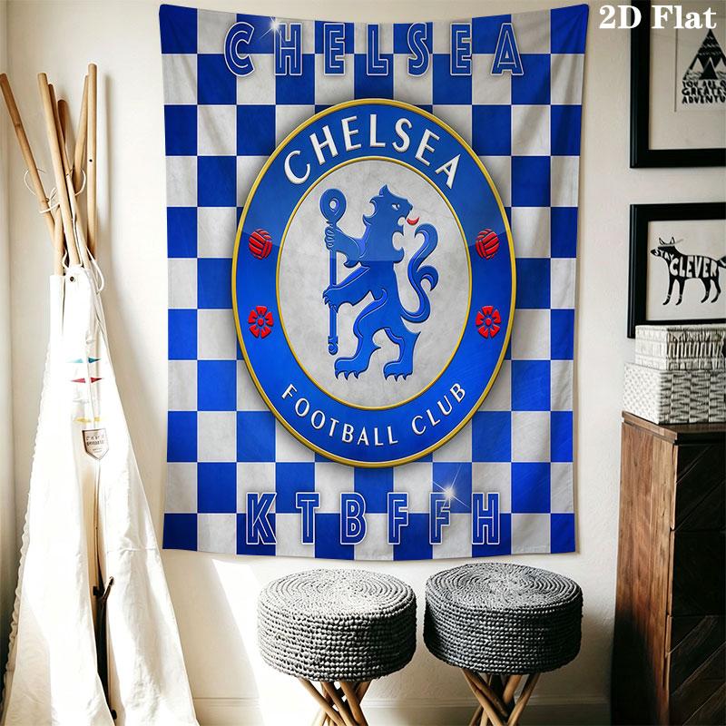 Chelsea-Logo Wandbehang Bedruckte Stoffdecke Dekorative Wandteppiche für Schlafzimmer Wohnzimmer Heimdekoration