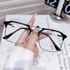Half Frame Color-Changing Anti-Blue Glasses With The Same Polarized Sunglasses Men'S High Definition Eye Protection Flat Glasses Women