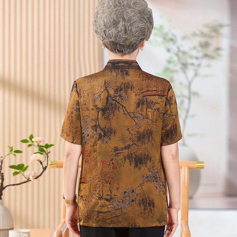 Yuzhaolin Women's Summer Printed Short Sleeve Blouse