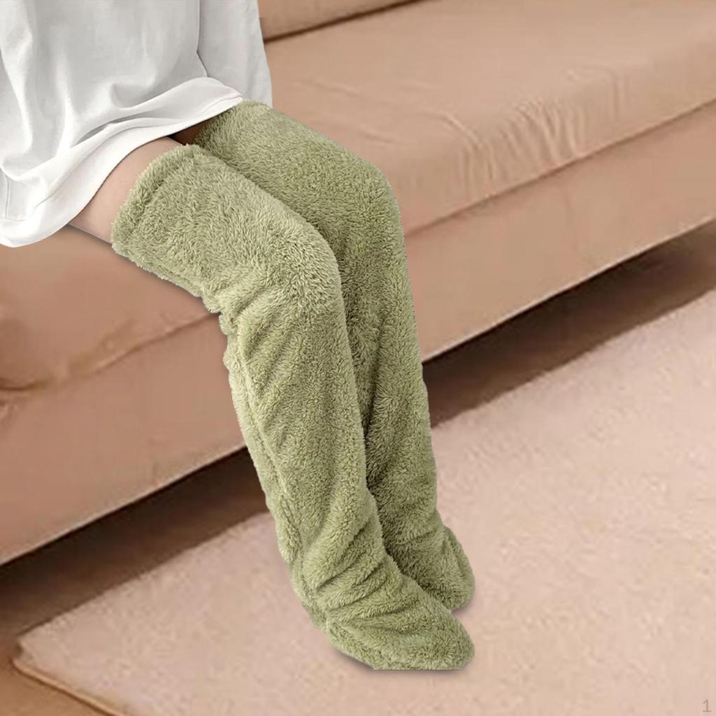 Cozy Winter Fleece Knee-High Socks for Women