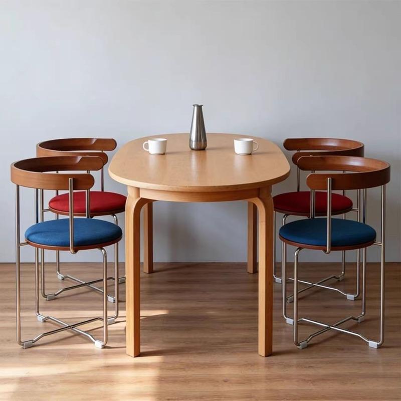 Foldable Dining Chair Minimalist Solid Wood Chairs Portable with Backrest Makeup Chair Nordic Relax Chairs Kitchen Furniture