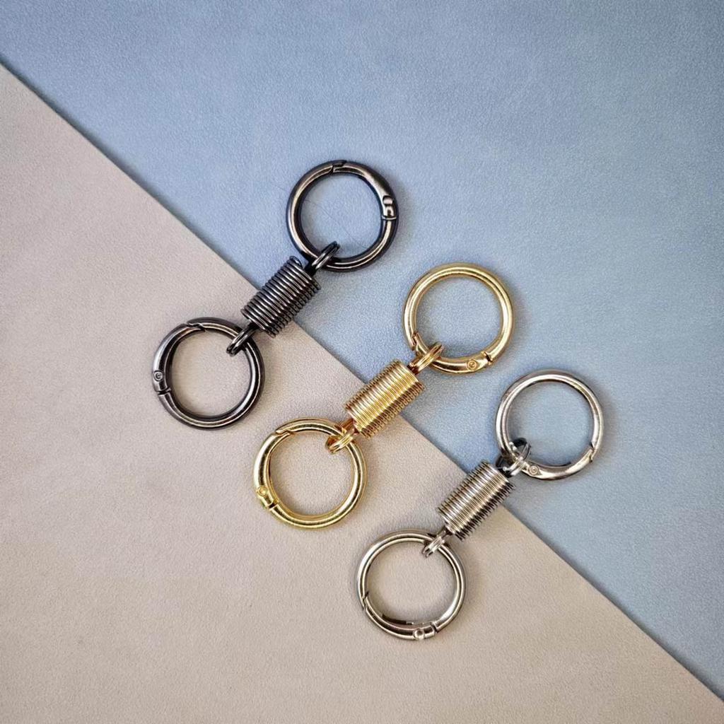 Zestaw 3 Wiosennych Podwójnych Breloków Wygodne Rozdzielanie Proste Breloki Elegancki Brelok Stopowy Materiał na Torbę na Klucze