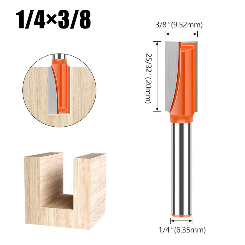 

Woodworking Bottom Cleaning Knife Slotting Knife Woodworking Milling Cutter Notch Knife Trimming Machine Tool Head Grooving Straight Knife Bottom Cleaner 1/4 * 3/8