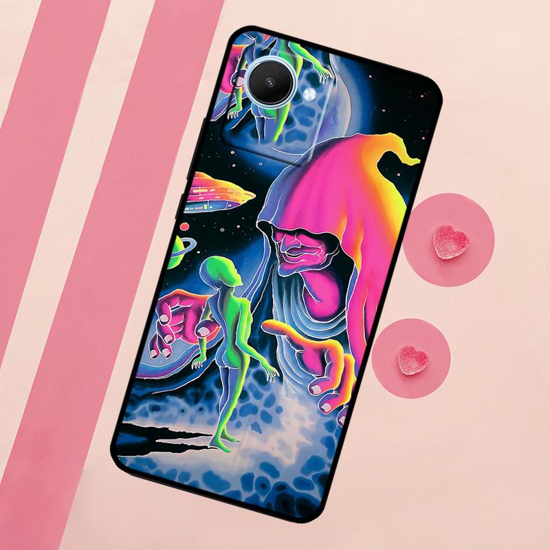 Mushroom Moon Shroom Farmer For Realme C67 C75 C63 C61 C71 C55 C51 C65 C53 10 11 12 13 14 15 Pro Plus GT6 GT7 Pro Case