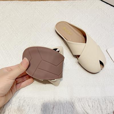 New Summer Versatile Women's Slippers Half-Dragged Weed Soft Sole Comfortable Outdoor Wear Non-slip Baotou Slippery Sandals