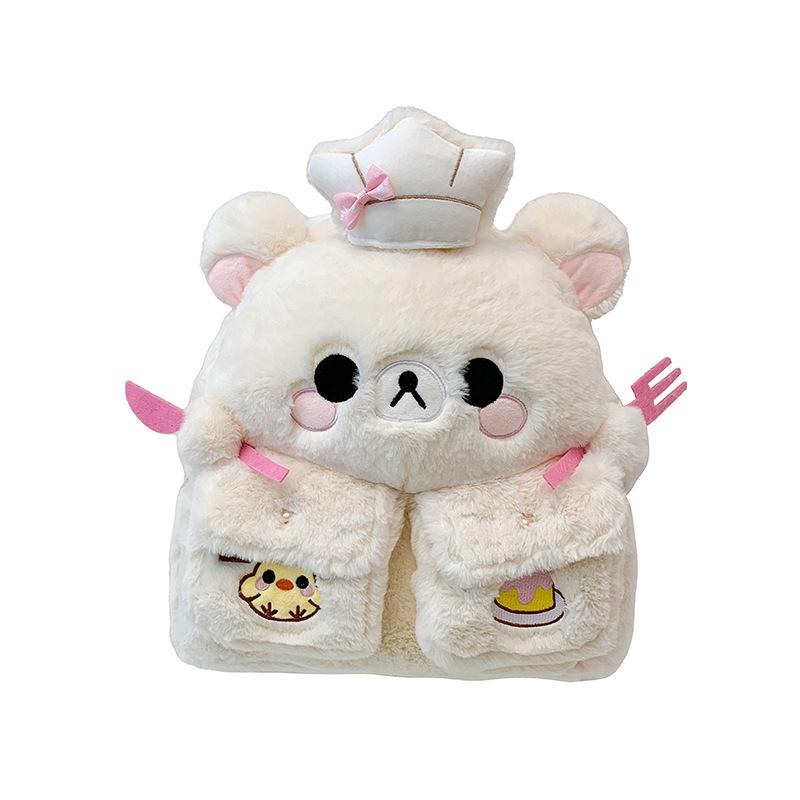 Schoolbag cute cartoon 1011 new children's backpack cartoon school bag student bag plush commuter niche women's bag