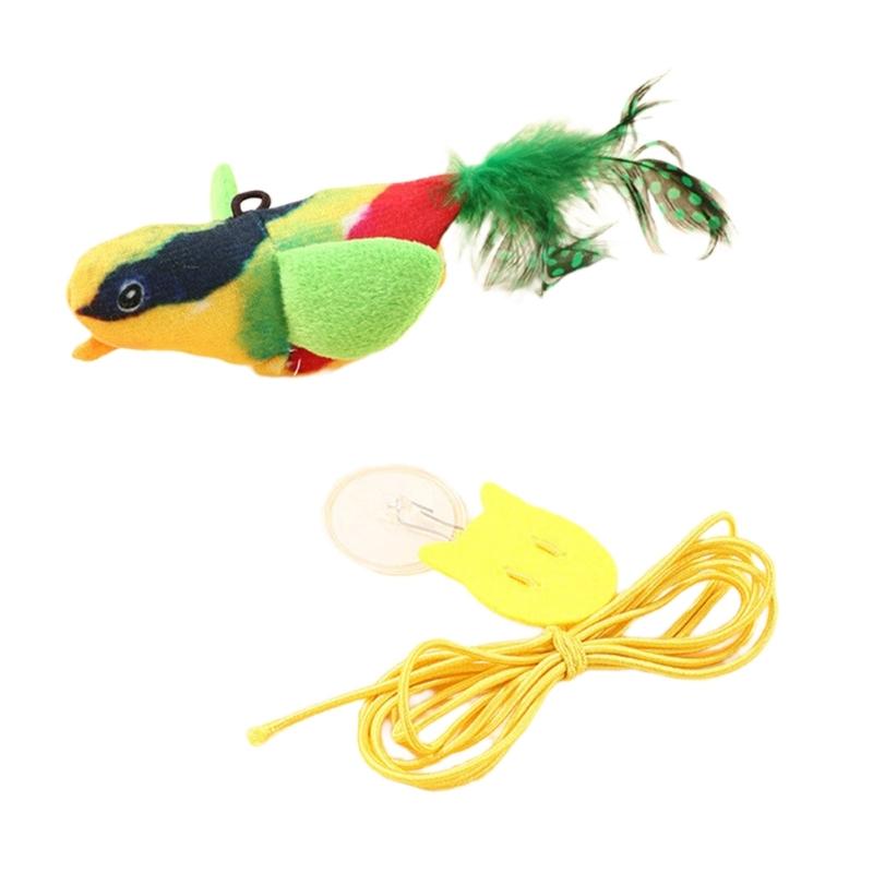 

Cats Bird Toy Chirping Interactive Bird Toy Teasing Sparrow Fun Exercise Toy for Indoor Felines Play Exercise Toy жёлтый