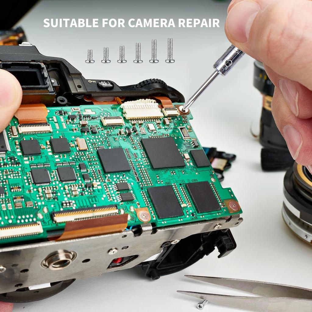 500 Stück Laptop-Schrauben, M1.2/M1.4/M2, kleine Mikro-Schrauben für Elektronik, Mini-Computer-Ersatzschraube für Brillen, Uhren, SSD, M.2-Festplatte