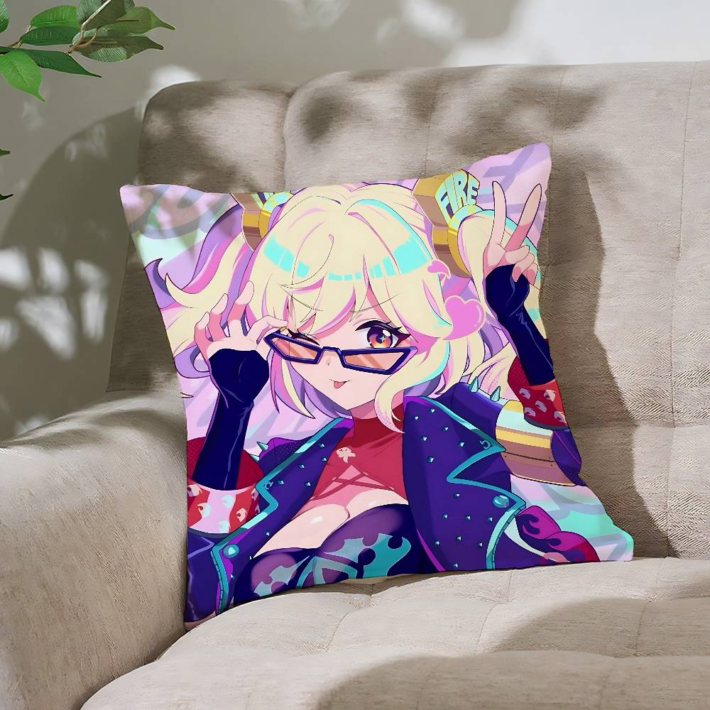 Anime Z-Zenless Zone Zero Kissenbezug Kissenbezug Weich Niedlich Dekokissenbezug Für Auto Sofa Kissenbezug Polyester Mit Reißverschluss
