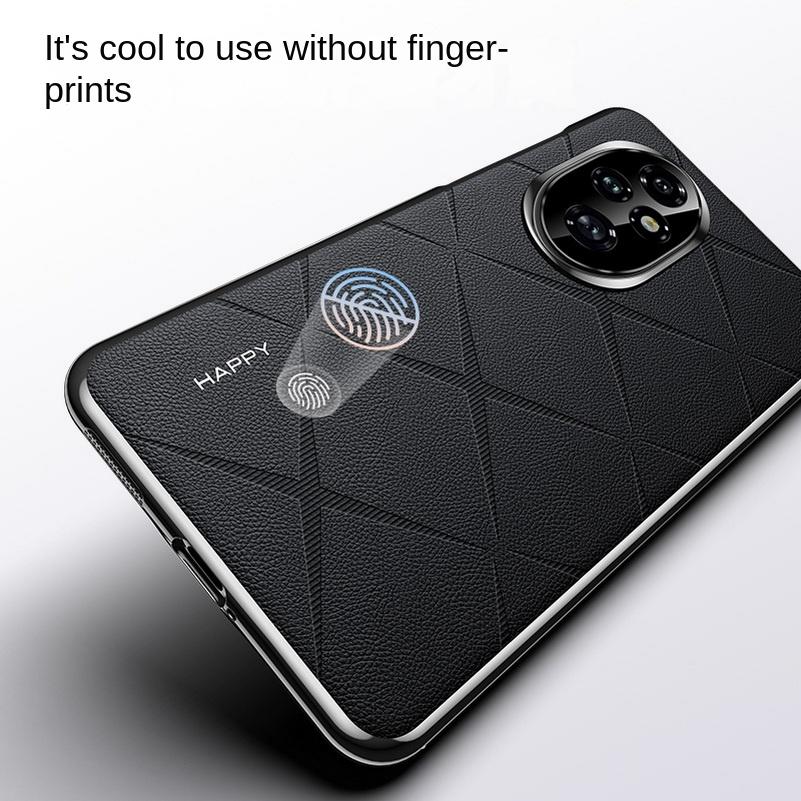 Plain Leather + Camera Lens Protection Case For Honor 200 Pro Honor200 Honor 300 Pro Hard Slim Good Texture Cover