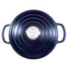 Le Creuset Pot Cocotte Ronde Black 00 Creuset/Le Two-handed 21177-18cm (Silver Knob) [Item]