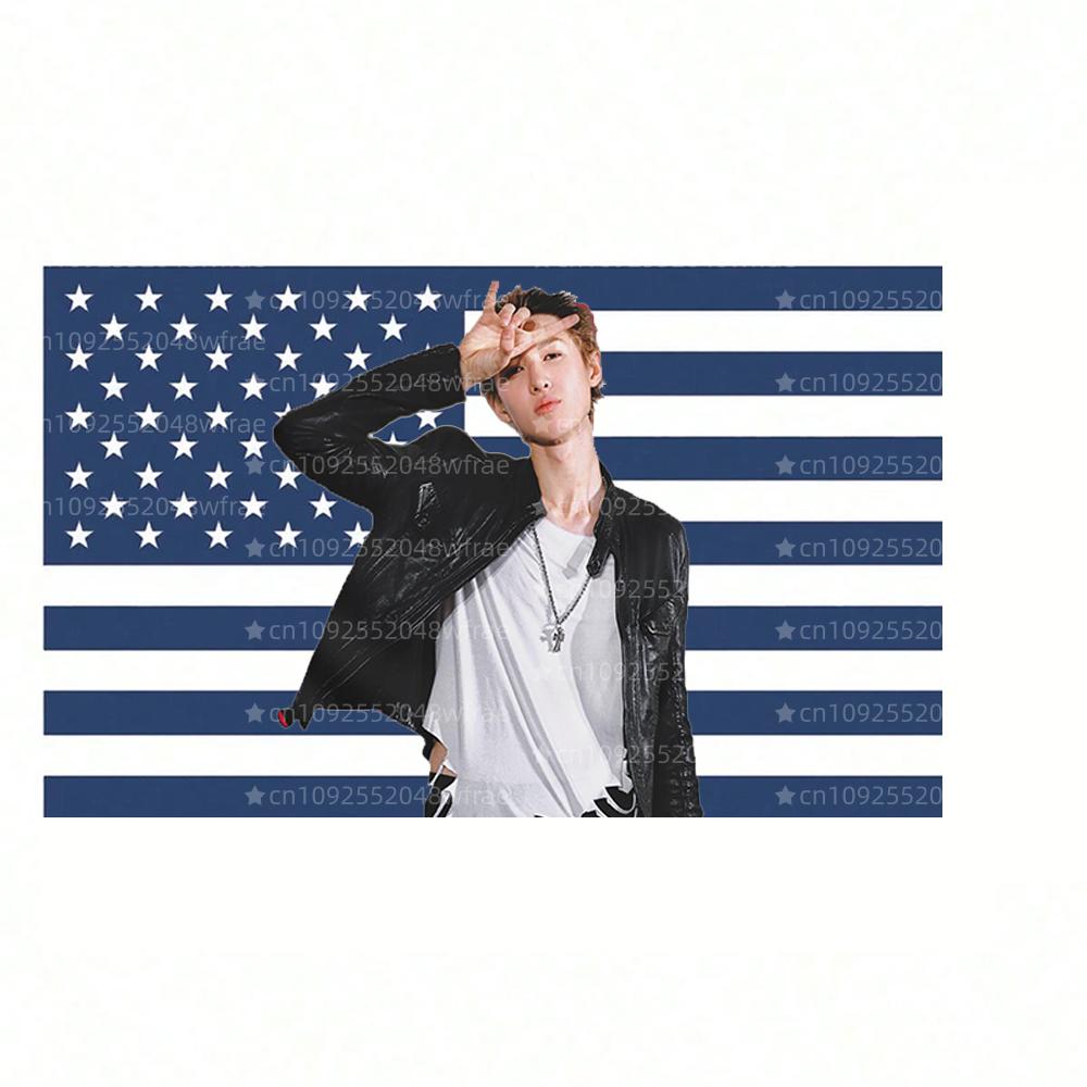Kpop Cortis Captain Martin Pink American Flag Wall Tapestry Unique Home Decor Kpop Lover Gift Art Korean Pop Music Fan Gift