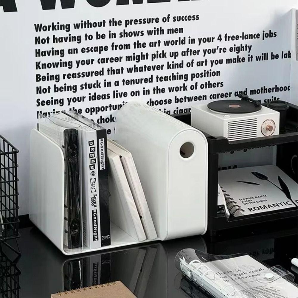 Large Capacity Desktop Bookshelf Stationery Organizer Simple Book Holder Documents Stand Home