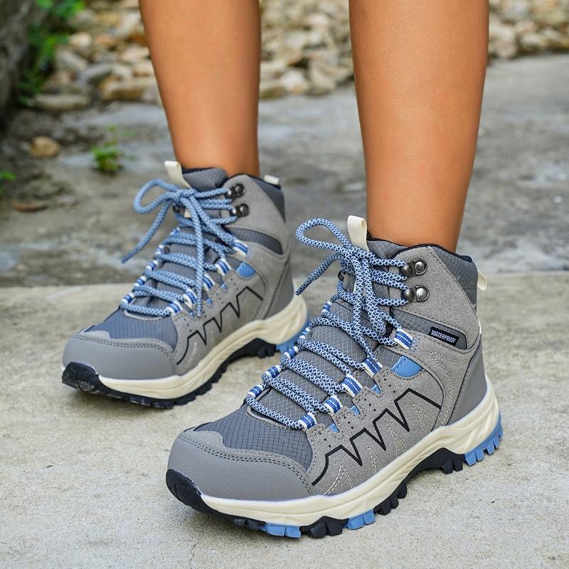 Chaussures de Randonnée Homme Extérieur Lacets Montantes Antidérapantes Décontractées Chaussures de Sport Femme Plates Respirantes Amortissantes Chaussures Homme Femme
