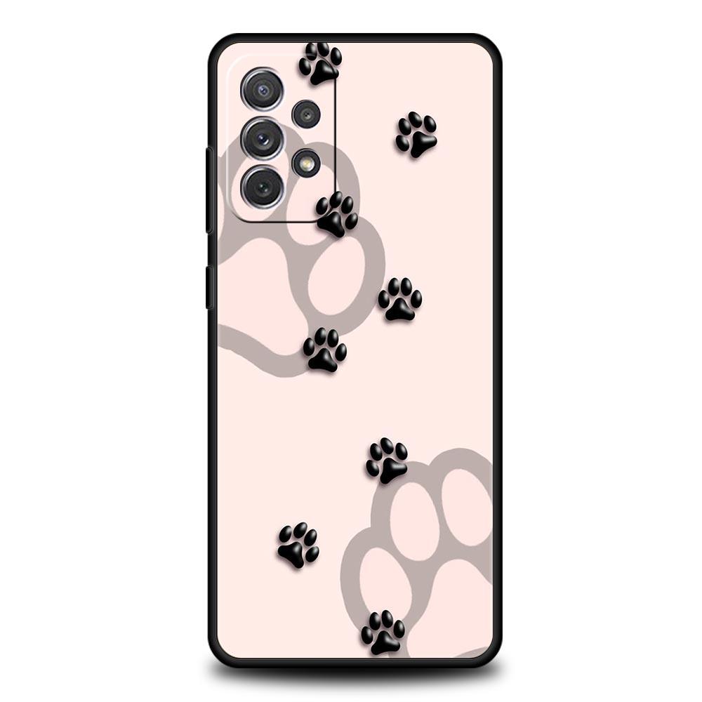 Dog Paw Phone Case For Samsung Galaxy A15 A13 A51 A71 A41 A31 A21S A03S A05 A35 A32 A55 A23 A25 A33 A53 A73 5G Cover