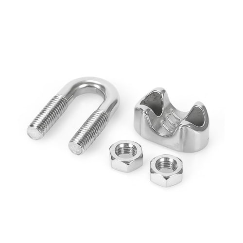 Doshu Wire Clip Clamp (M2) - Fits M2, M3, M4, M5, and M6 Rope Types, Includes Storage Case, SUS304 2mm Stainless Steel, for Wire Rope Terminals