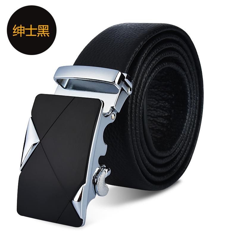 Ремень Мужской Натуральная Кожа Автоматическая Пряжка Кожаный Ремень Деловой Ремень Qingzhong