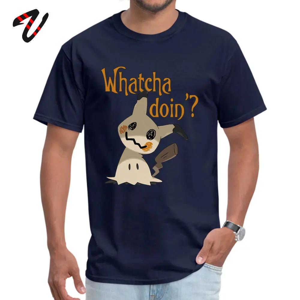 Slim Fit Men TShirt Whatcha doin Mimikyu Casual T Shirt Greyhound Short Sleeve Casual Tops Tees ONeck Wholesale Tshirt Funny